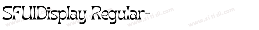 SFUIDisplay Regular字体转换 SFUIDisplay Regular字体转换